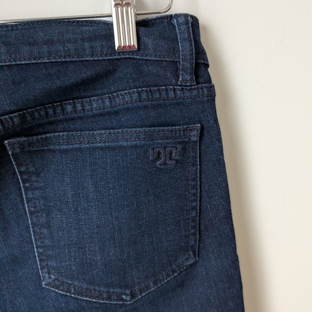 Tory Burch Cropped Skinny Jeans Dark Blue Wash – Size 28 - Picture 5 of 8